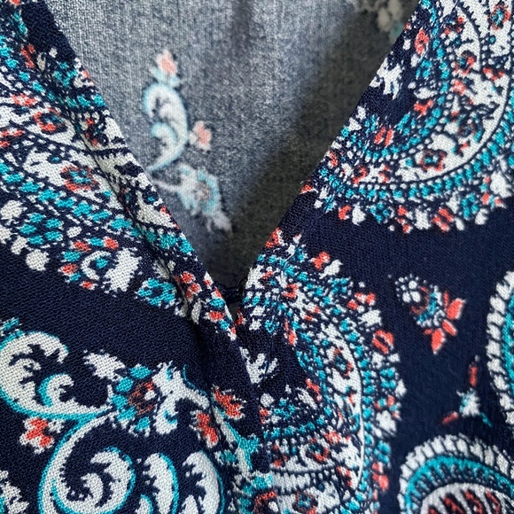 Scoop Ruffle Multi Color Romper - Picture 7 of 8